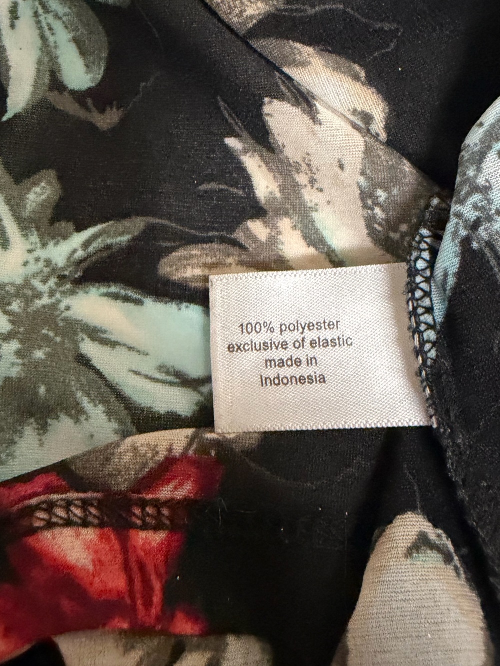 Lane Bryant black floral sheer blouse, long sleeve, 18/20 - Picture 6 of 8